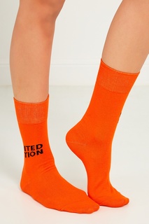 Оранжевые носки с логотипом Artem Krivda
