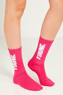 Розовые носки с надписью Artem Krivda