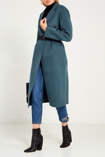 Шерстяное пальто мятного цвета Sandro