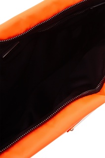 Текстильный клатч оранжевого цвета Prada