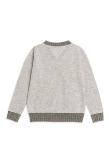 Серый кашемировый пуловер Bonpoint