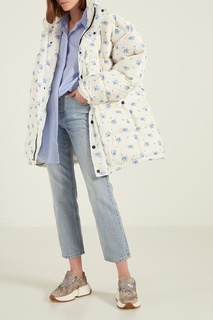 Стеганая куртка с цветочным принтом Balenciaga