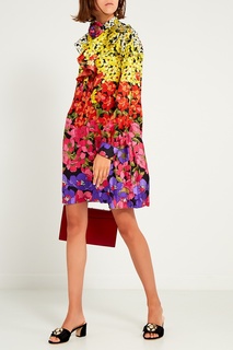 Платье с цветочным принтом Gucci