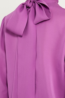 Фиолетовая блузка с бантом Gucci