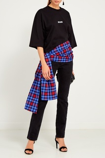 Черная хлопковая футболка Msgm