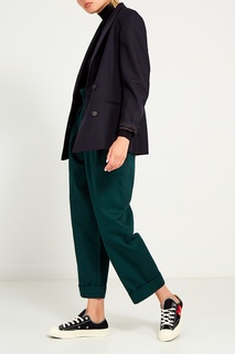 Зеленые брюки со складками Sandro