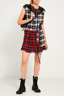 Шелковое платье с кружевом The Marc Jacobs