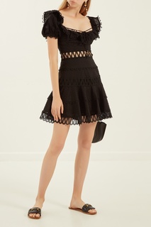 Короткое черное платье Zimmermann