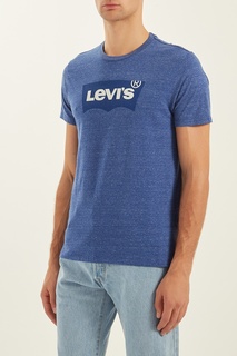 Голубая футболка из хлопка Levis®