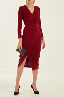 Красное замшевое платье Izeta