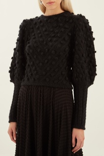 Черный свитер с объемной отделкой Zimmermann