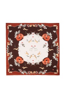 Шелковый платок с комбинированным принтом Akhmadullina Dreams