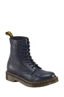 Высокие синие ботинки на шнуровке Dr.Martens