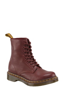 Высокие бордовые ботинки Dr.Martens