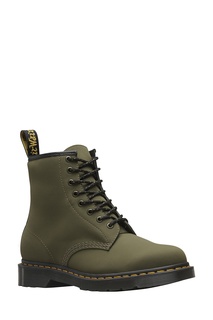 Высокие кожаные ботинки цвета хаки Dr.Martens