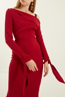 Асимметричное красное платье Roland Mouret