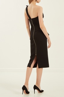 Черное платье с объемной отделкой Roland Mouret