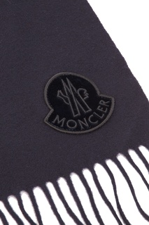 Синий шерстяной шарф Moncler