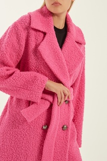 Розовое двубортное пальто Msgm