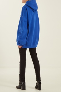 Синее худи с логотипом We11 Done