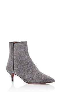 Серебристые ботильоны Quant Bootie 45 Aquazzura