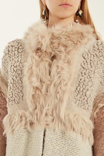 Комбинированное пальто с мехом Stella Mc Cartney