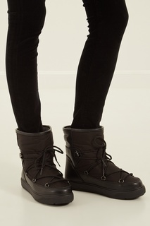 Комбинированные черные ботинки Moncler
