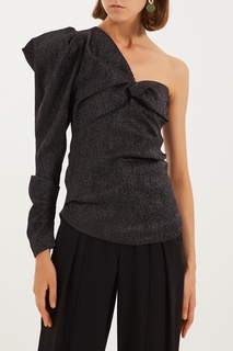 Асимметричный топ из металлизированной ткани Loop Isabel Marant