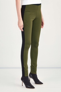 Зеленые легинсы с лампасами Balmain