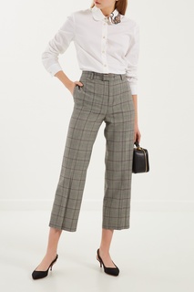 Шерстяные клетчатые брюки RED Valentino