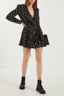 Черное платье с пайетками Msgm
