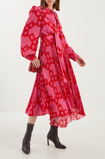 Розовое платье с принтом Msgm