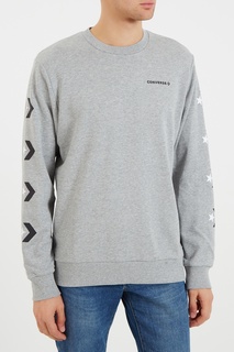 Серый свитшот с принтом Converse