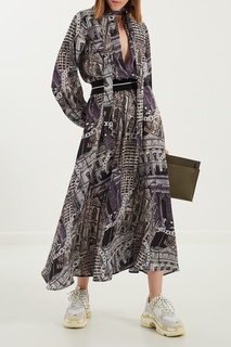 Монохромное платье с принтом Msgm