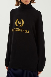 Черный свитер с логотипом Balenciaga