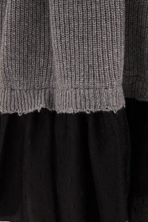 Темно-серое платье с поясом RED Valentino