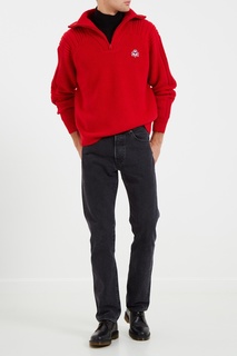 Красный свитер с отделкой Lelly Isabel Marant Man