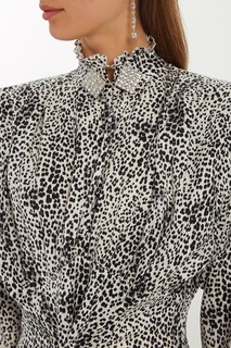 Платье макси с леопардовым принтом Alessandra Rich