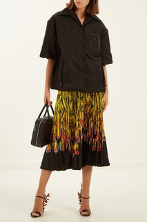 Черная куртка с короткими рукавами Prada