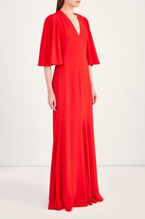 Длинное красное платье Alexander Mc Queen