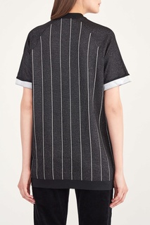 Футболка с фактурным логотипом Balmain
