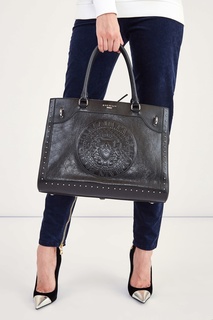 Черная кожаная сумка Le Panier Balmain