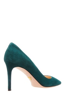 Зеленые замшевые туфли Prada