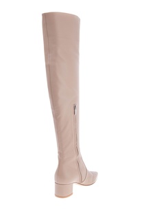 Бежевые кожаные сапоги Gianvito Rossi