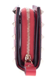 Красный кошелек Garavani Rockstud Valentino