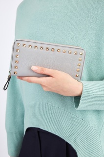 Серый кошелек Garavani Rockstud Valentino