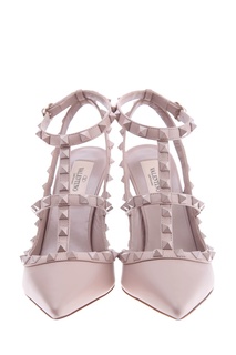 Розовые туфли Garavani Rockstud Valentino