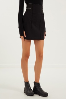 Черная мини-юбка с принтом Alexanderwang.T