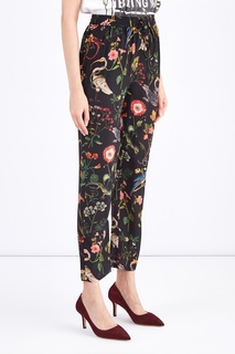 Шелковые брюки с принтом RED Valentino