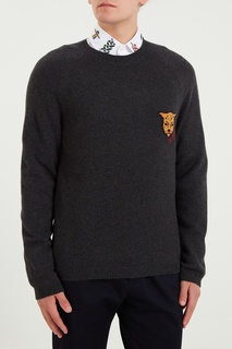 Серый свитшот с нашивкой Gucci Man